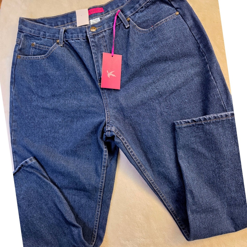 Cottage Street Relaxed Fit Jeans Womens 18W-P Blue NWT Straight Leg DX080SW